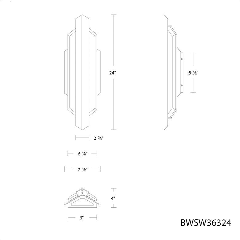 Image 6 Vesta 1 Light LED Outdoor Wall Light more views