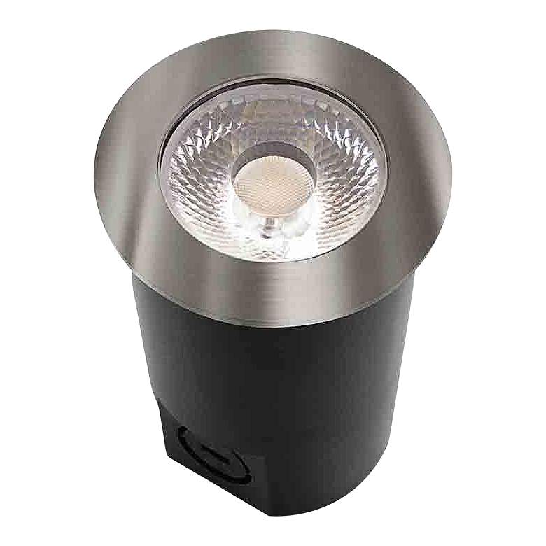 Image 1 Vesta 3 inch Wide Brushed Nickel 3W LED In-Ground Well Light