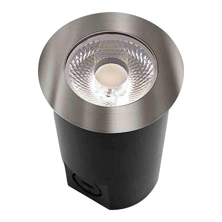Image 1 Vesta 3" Wide Brushed Nickel 3W LED In-Ground Well Light