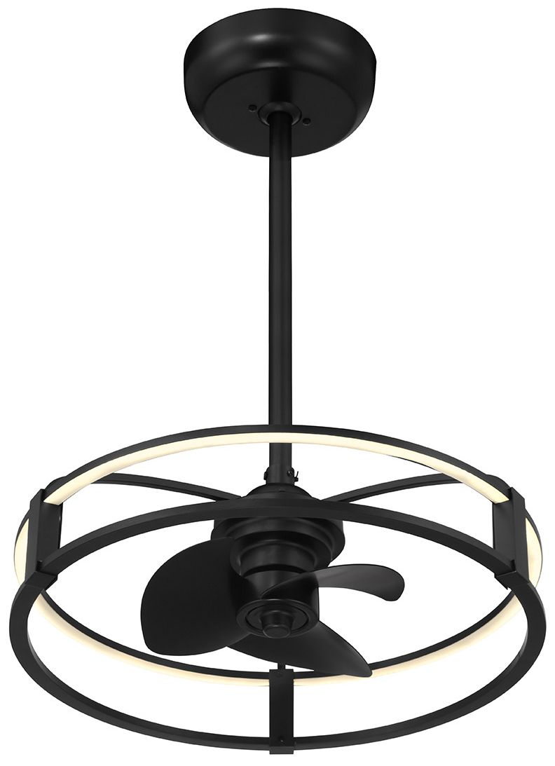 Image 4 Vesta LED Fan D'Lier in Matte Black (Fandelier) more views