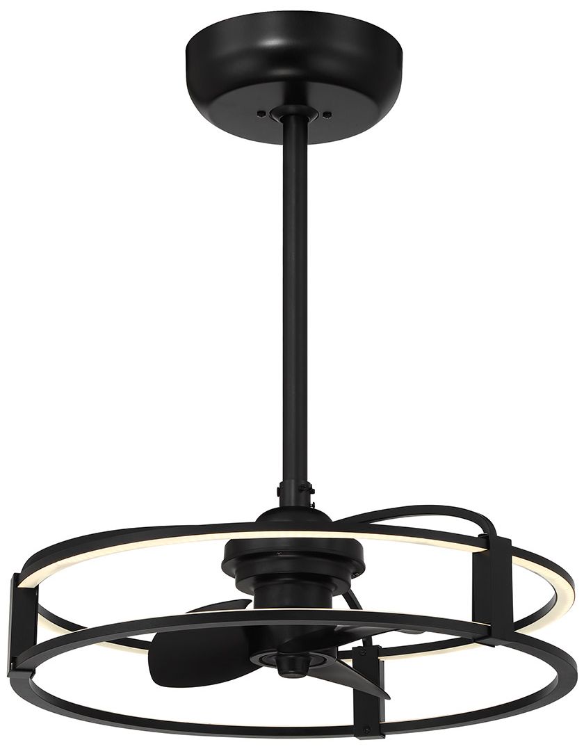 Image 5 Vesta LED Fan D'Lier in Matte Black (Fandelier) more views