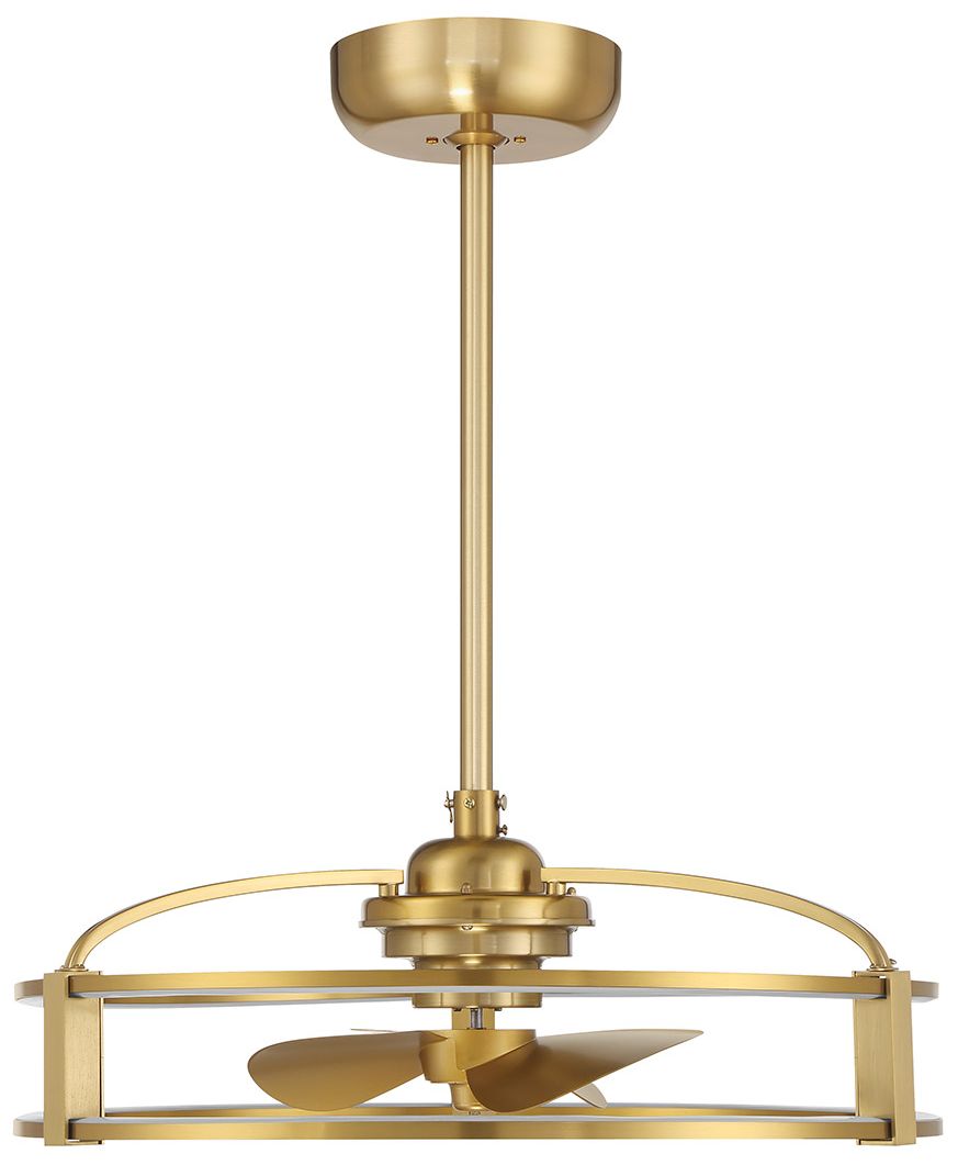Image 2 Vesta LED Fan D'Lier in Warm Brass (Fandelier) more views