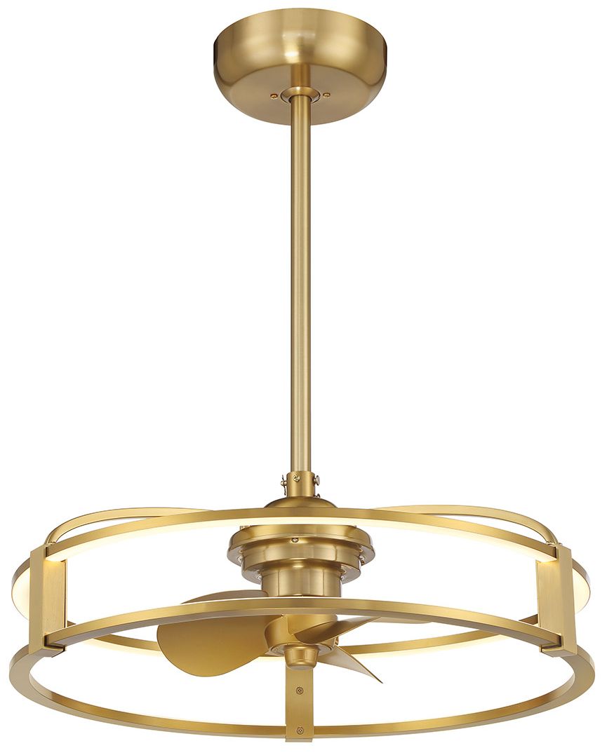Image 3 Vesta LED Fan D'Lier in Warm Brass (Fandelier) more views