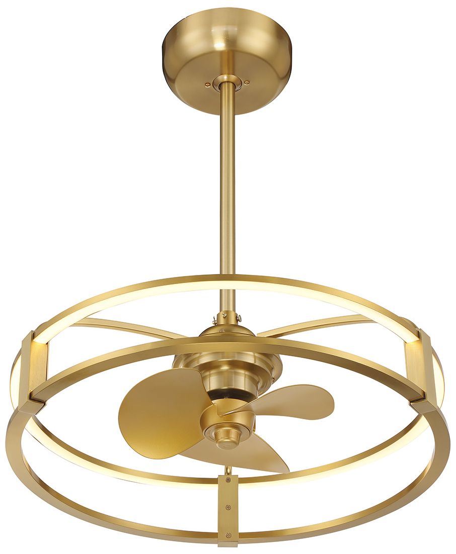 Image 4 Vesta LED Fan D'Lier in Warm Brass (Fandelier) more views