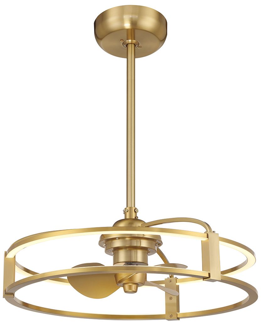 Image 5 Vesta LED Fan D'Lier in Warm Brass (Fandelier) more views