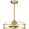 Vesta LED Fan D'Lier in Warm Brass