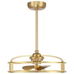 Vesta LED Fan D'Lier in Warm Brass