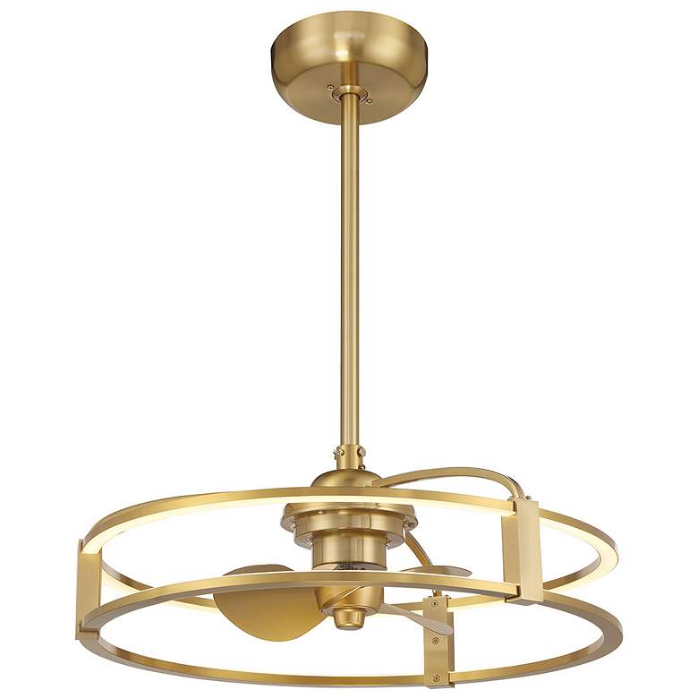 Image 5 Vesta LED Fan D'Lier in Warm Brass more views