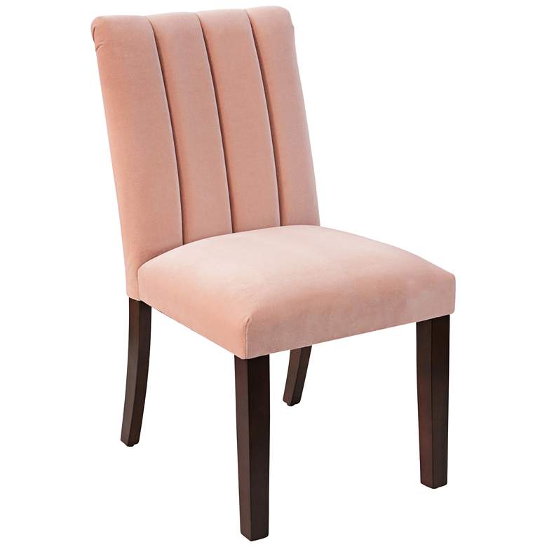 Image 1 Vesta Titan Pink Champagne Channel Seam Armless Dining Chair