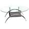 Vestige 37" Wide Glass and Black Mesh Modern Coffee Table