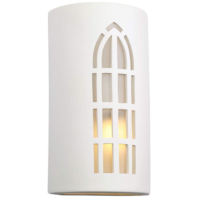 Image 2 Vestry 13 inchH Paintable White Bisque LED Outdoor Wall Light
