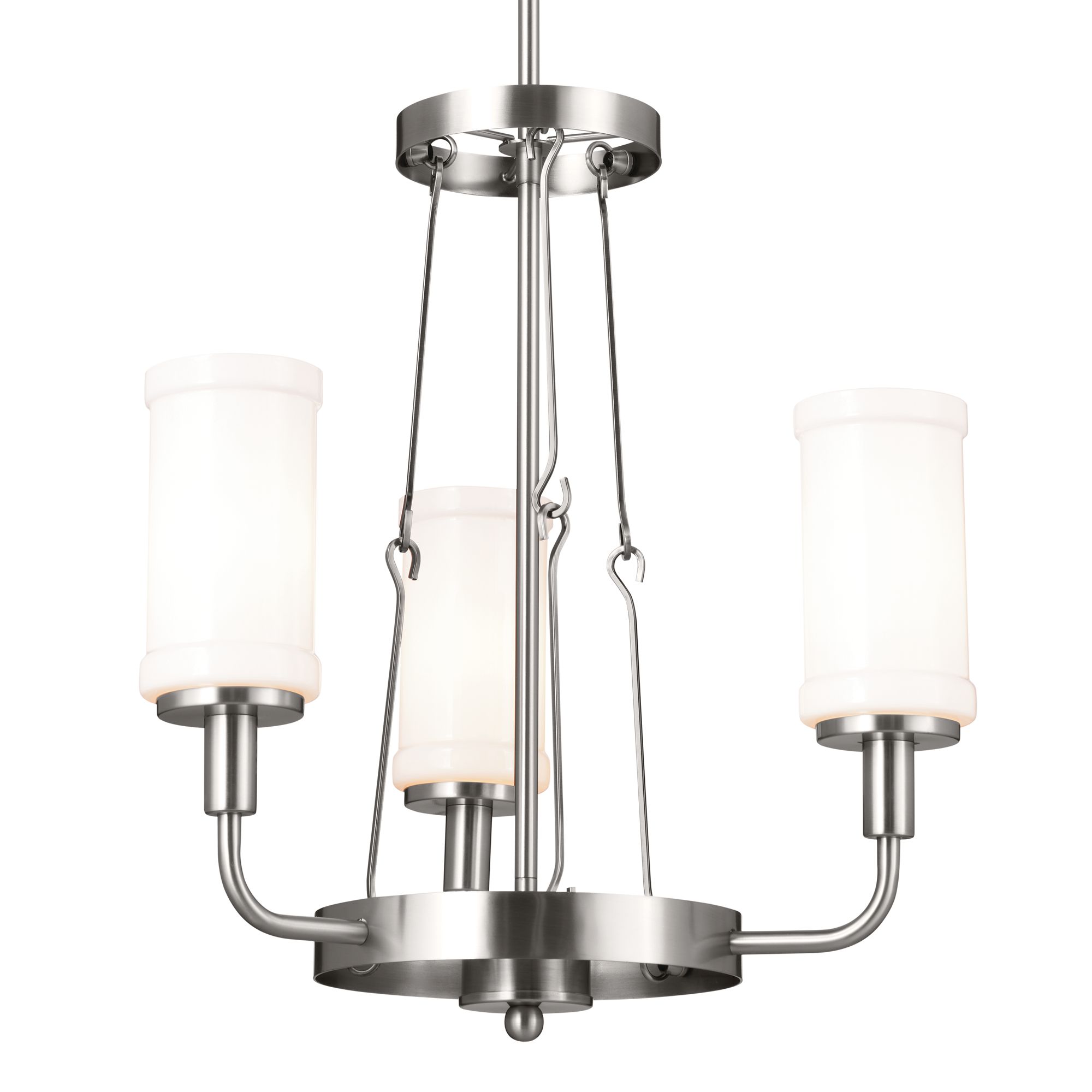 Image 2 Vetivene 19.8 Inch 3 Light Chandelier with Opal Glass in Classic Pewter more views