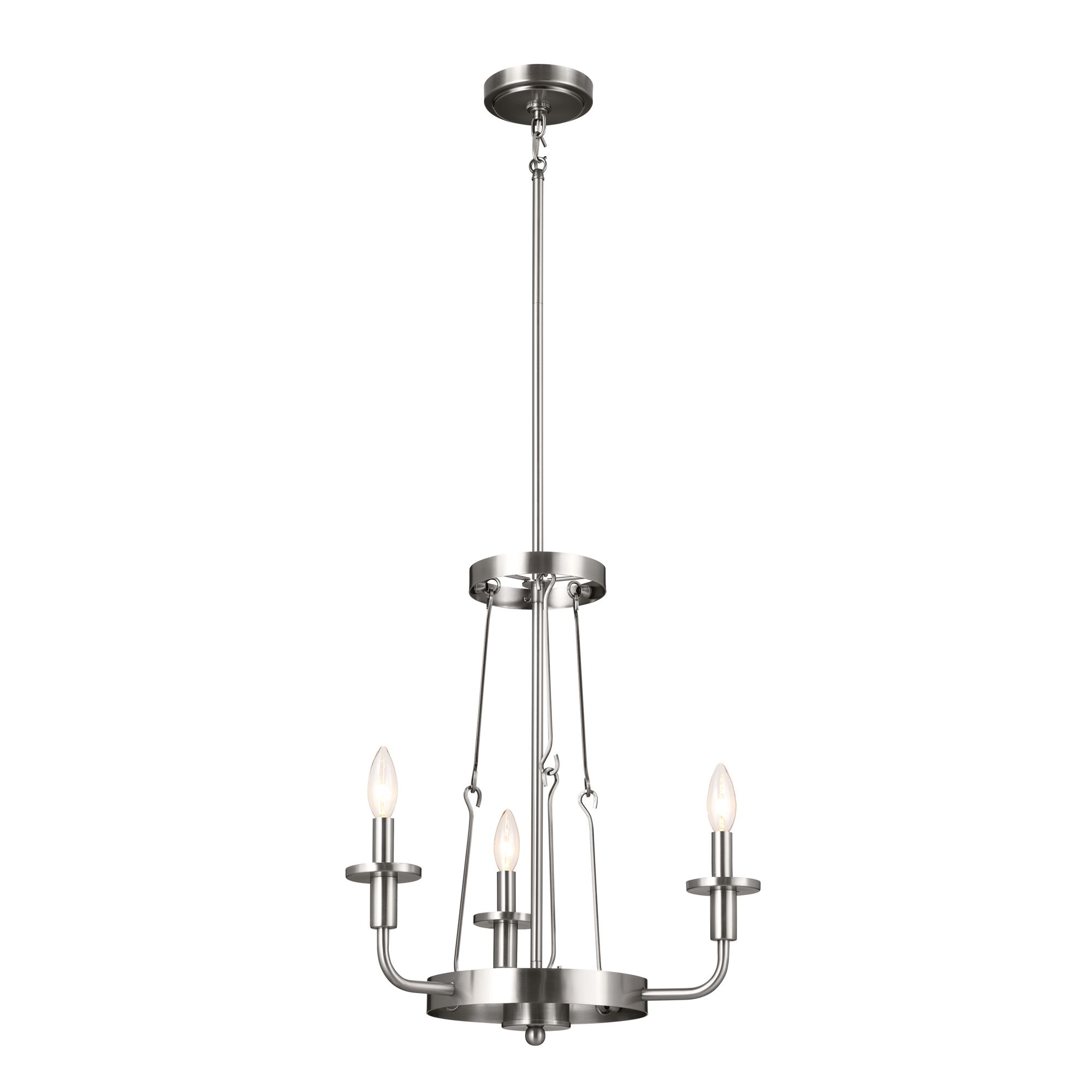 Image 3 Vetivene 19.8 Inch 3 Light Chandelier with Opal Glass in Classic Pewter more views