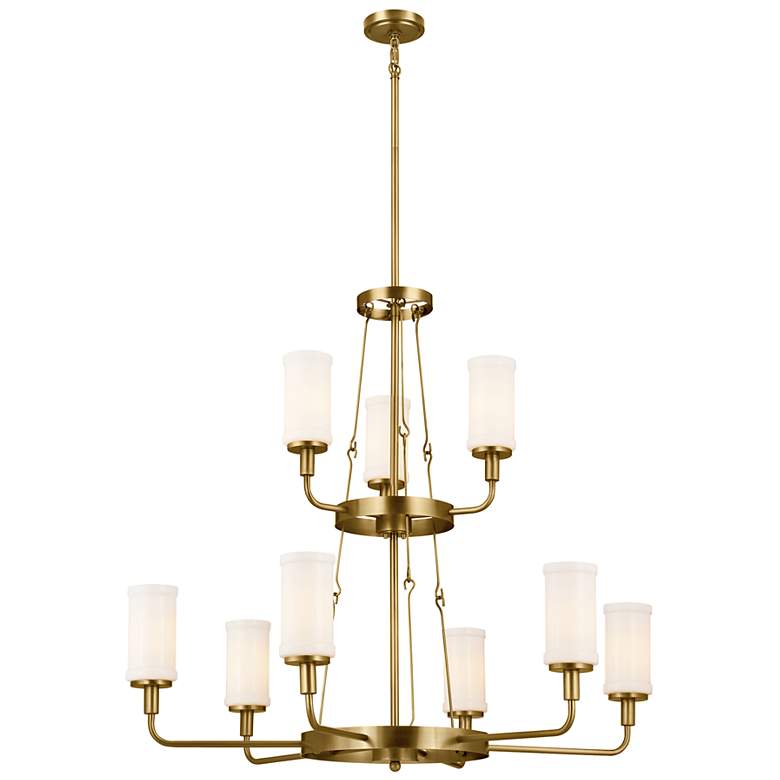 Image 2 Vetivene 39 3/4" Wide Natural Brass 9-Light Chandelier