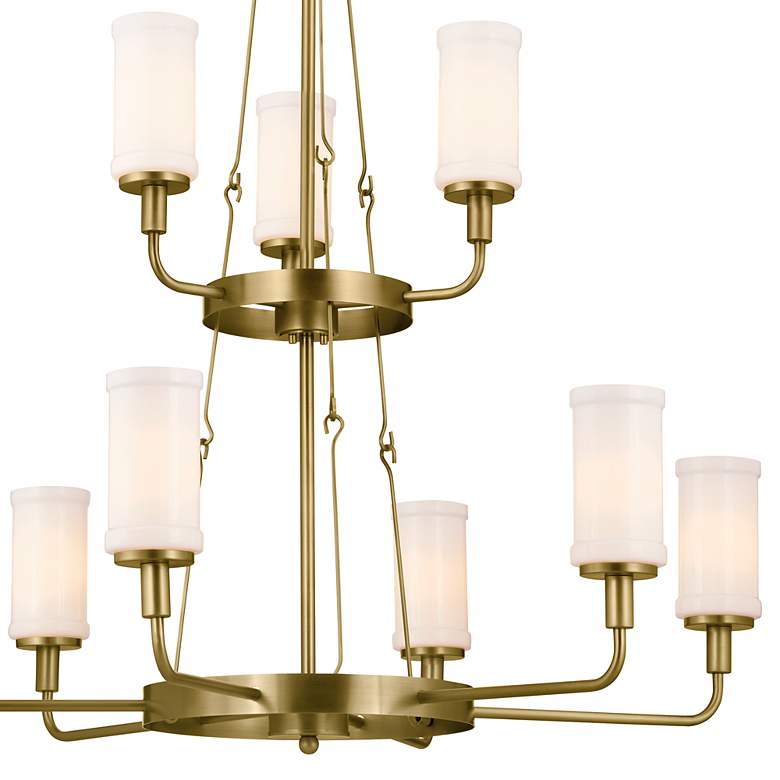 Image 3 Vetivene 39 3/4" Wide Natural Brass 9-Light Chandelier more views
