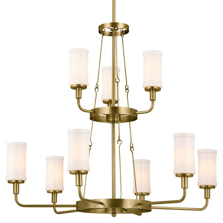 Image 4 Vetivene 39 3/4" Wide Natural Brass 9-Light Chandelier more views