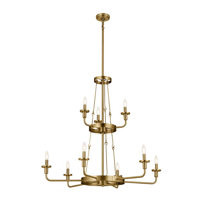 Image 5 Vetivene 39 3/4" Wide Natural Brass 9-Light Chandelier more views
