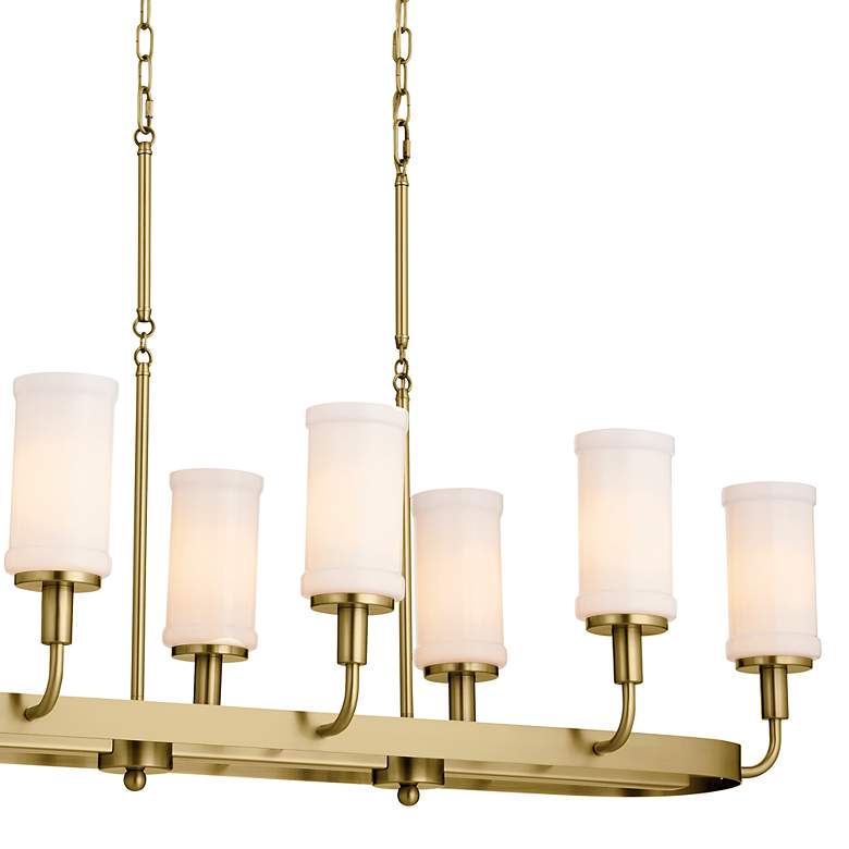 Image 4 Vetivene 46 1/2"W Natural Brass 8-Light Linear Chandelier more views