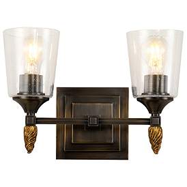 Image1 of Vetiver 2-Light Dark Bronze With Gold Accents