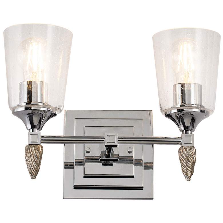 Image 1 Vetiver 2 Light Vanity in Polished Chrome with Silver Accent