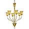Vetrai 31" Wide Amber and Clear Glass Chandelier