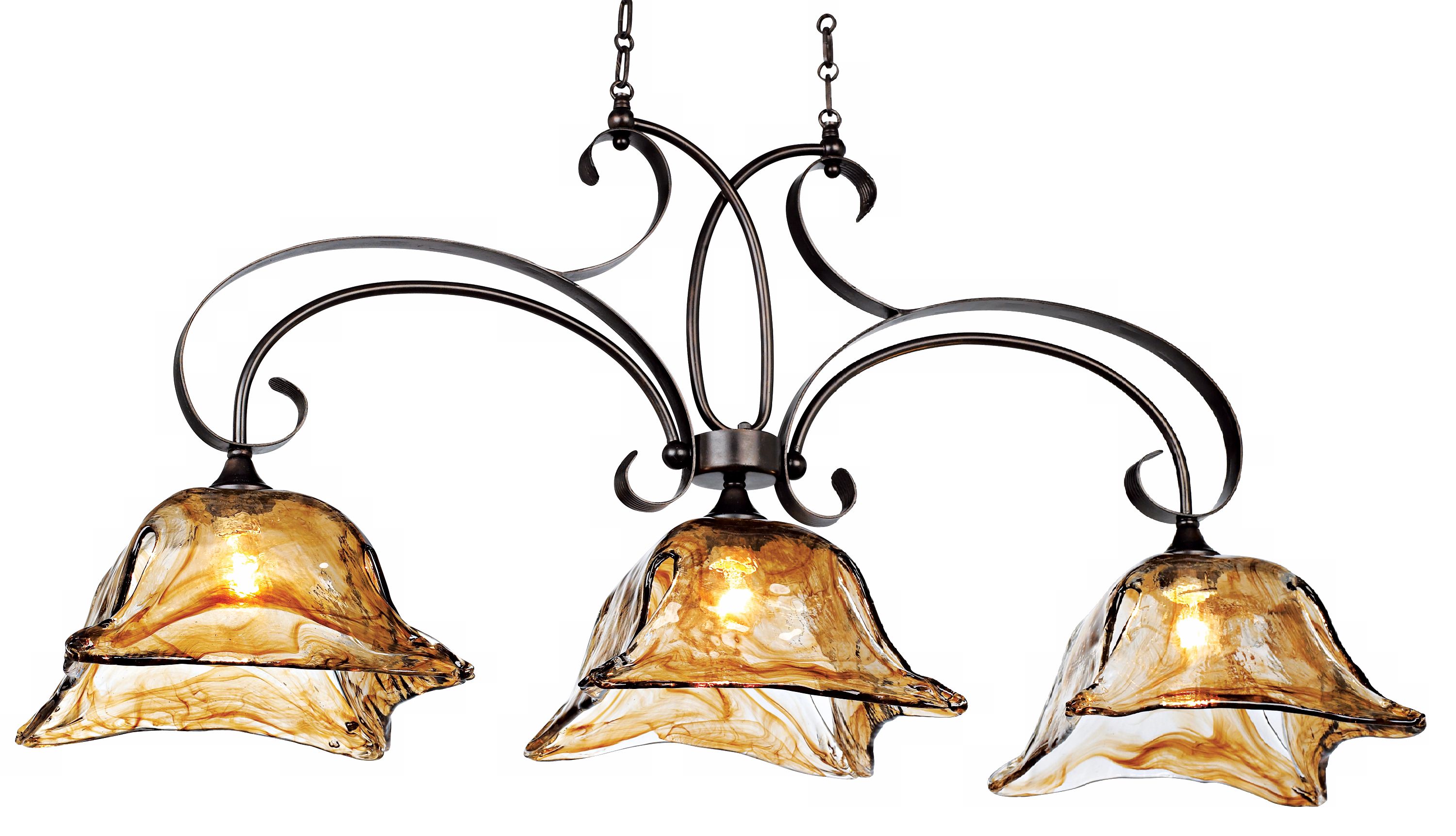 Vetraio 47"W Oiled Bronze Kitchen Island Light Chandelier 18226