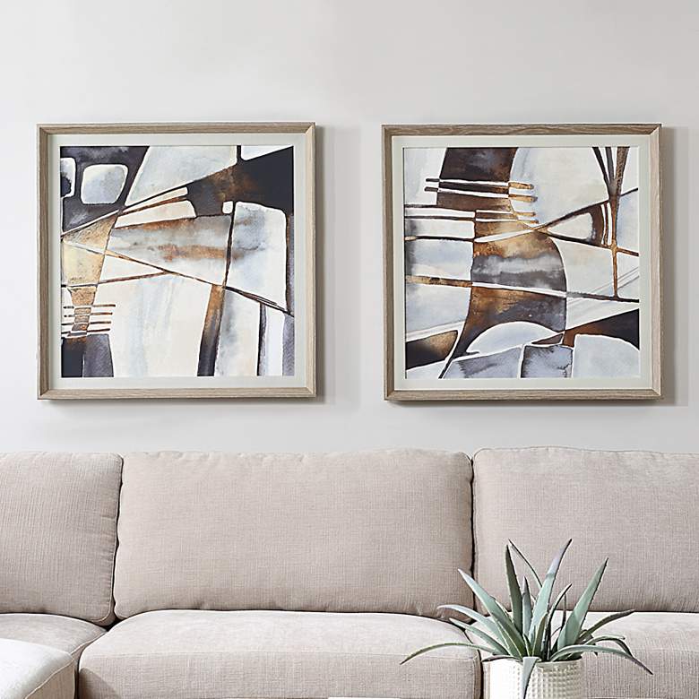 Image 1 Vetrina 35" Square 2-Piece Framed Print Wall Art Set