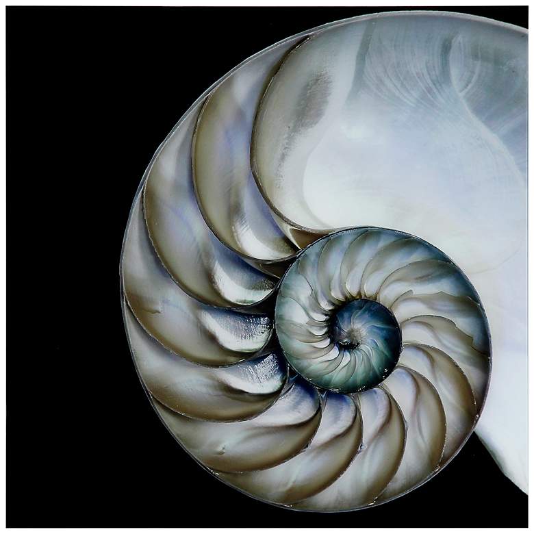 Image 2 Vetro de Arte 39" Square Floating Glass Graphic Wall Art