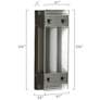 2_Vexera 4.7" Wide Black Brushed 1-Light LED Rectangular Wall Sconce more views