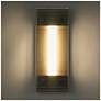Vexera 4.7" Wide Black Brushed 1-Light LED Rectangular Wall Sconce
