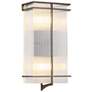 1_Vexera 7.5" Wide Black Brushed 2-Light Rectangular Wall Sconce