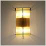 2_Vexera 7.5" Wide Black Brushed 2-Light Rectangular Wall Sconce more views