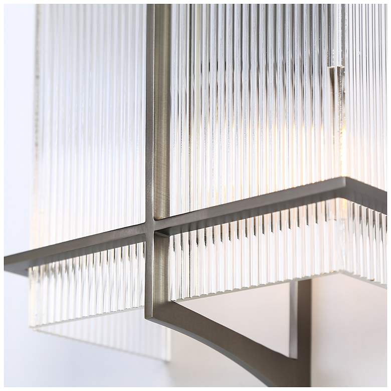 Image 4 Vexera 7.5" Wide Black Brushed 2-Light Rectangular Wall Sconce more views