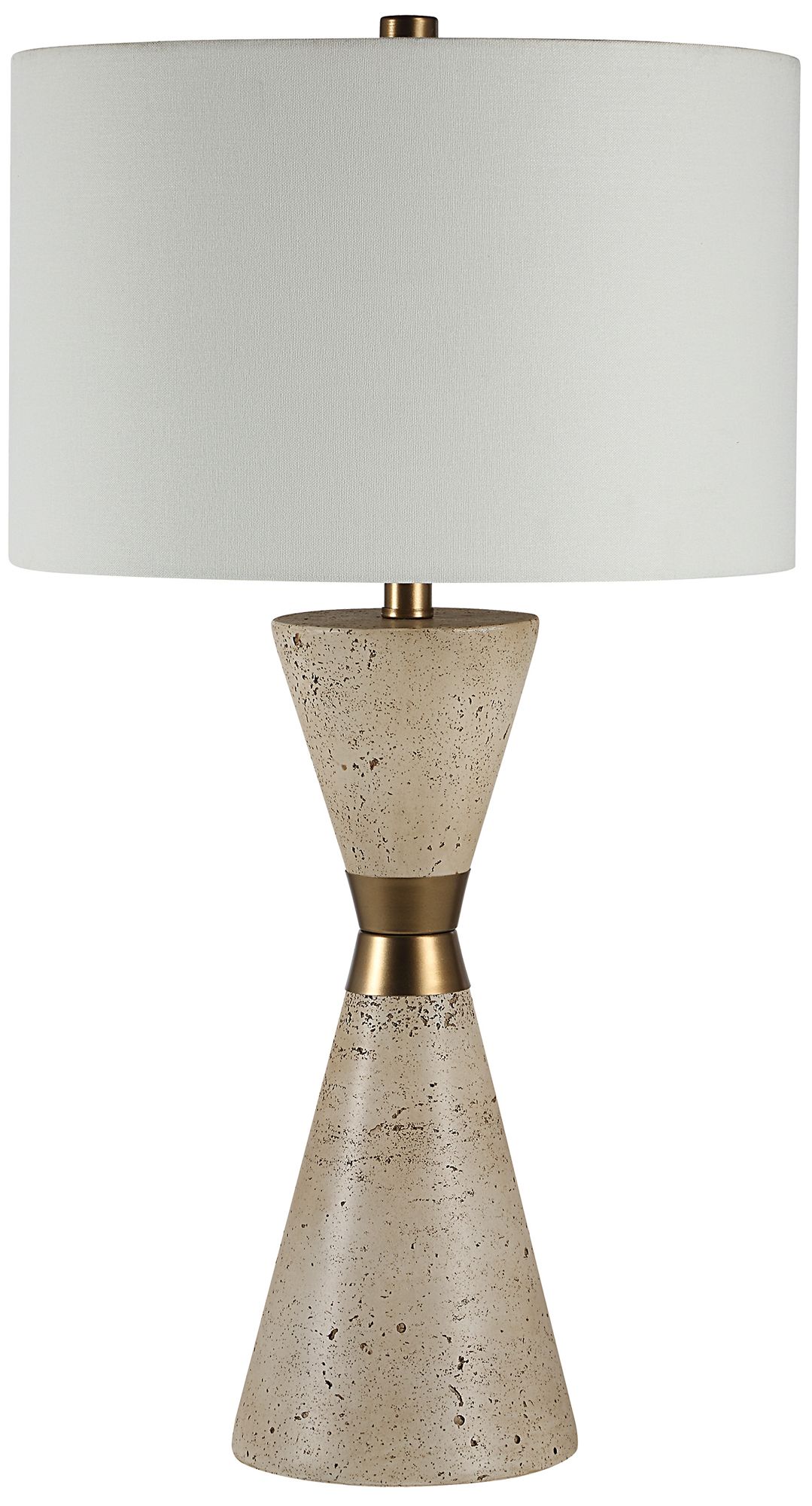 Image 2 Veza 28.75" Height Table Lamps, Faux Beige Travertine more views