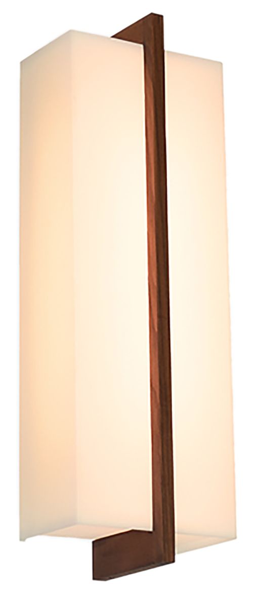 Image 2 Via 18" High Walnut Dimmable 2700K LED Sconce - Made to Order