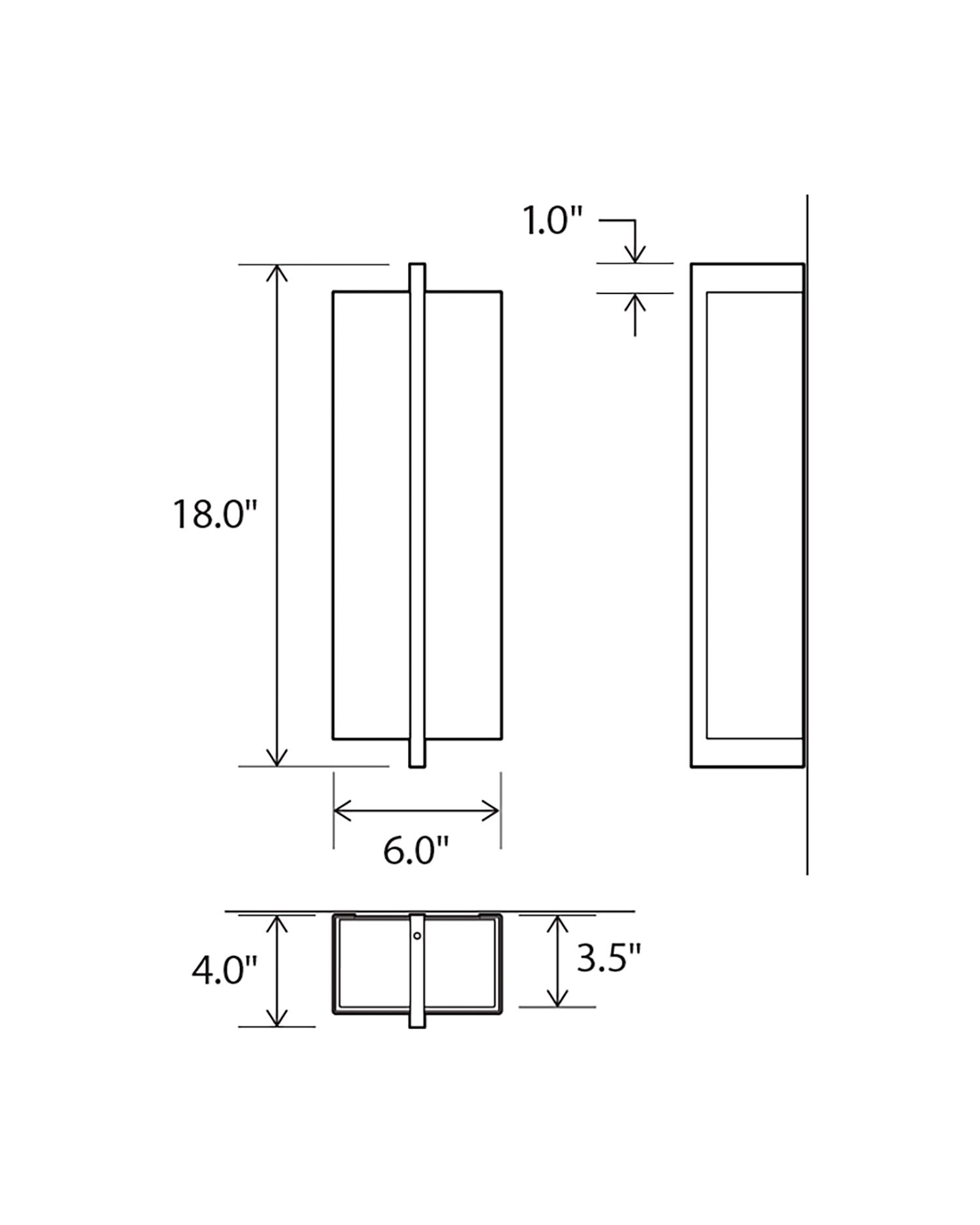 Via 18" High Walnut Dimmable 2700K LED Sconce - Made to Order