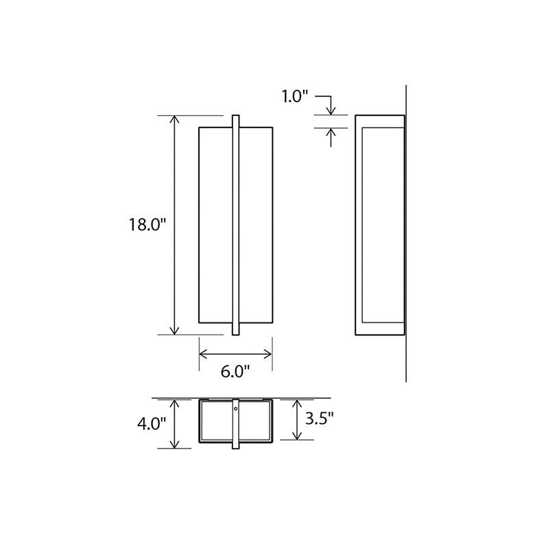 Image 7 Via 8" Walnut Dimmable 2700K LED Sconce more views