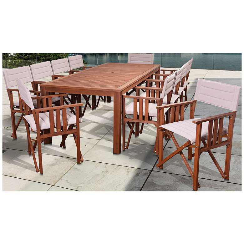 Image 1 Via Alcazar Khaki 11-Piece Outdoor Patio Dining Set