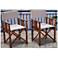 Via Alcazar Khaki Outdoor Patio Director Chair Set of 2