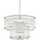 Via Capri 24" Wide Chrome and Clear Glass 9-Light Pendant