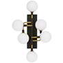 Viaggio 19"W Black with White Glass 6-Light LED Wall Sconce in scene