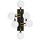 Viaggio 19"W Black with White Glass 6-Light LED Wall Sconce