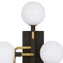 Viaggio 19"W Black with White Glass 6-Light LED Wall Sconce in scene