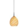 1_Vibe 5 1/2" Wide Matte Chrome Sea Shell Glass Mini Pendant