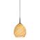 Vibe 5 1/2" Wide Matte Chrome Sea Shell Glass Mini Pendant