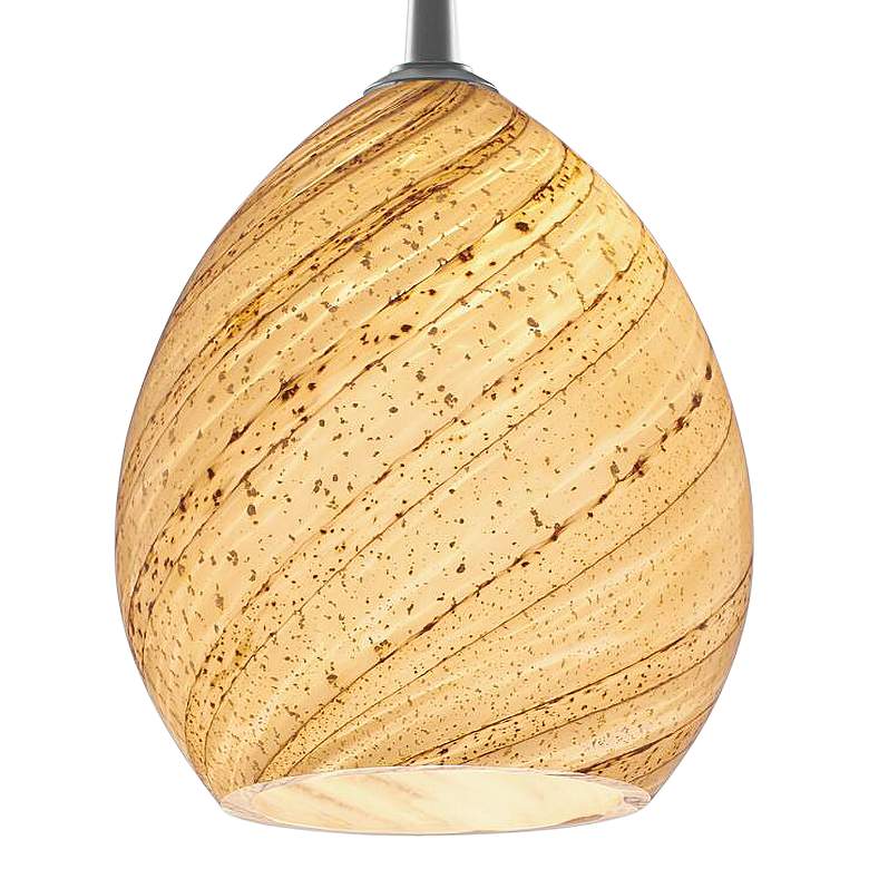 Image 2 Vibe 5 1/2" Wide Matte Chrome Sea Shell Glass Mini Pendant more views