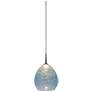 1_Vibe 5 1/2"W Matte Chrome LED Mini Pendant w/ Glacier Glass