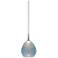 Vibe 5 1/2"W Matte Chrome LED Mini Pendant w/ Glacier Glass