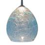 2_Vibe 5 1/2"W Matte Chrome LED Mini Pendant w/ Glacier Glass more views