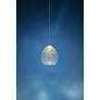 4_Vibe 5 1/2"W Matte Chrome LED Mini Pendant w/ Glacier Glass more views